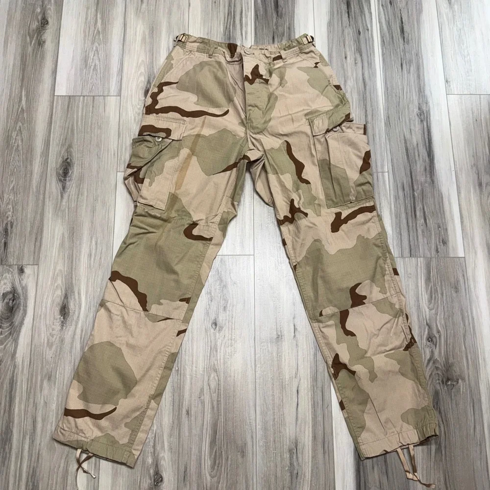 2X USGI 3 Color Desert Camo Combat Pants Medium Long Ripstop 8415-01-327-5336